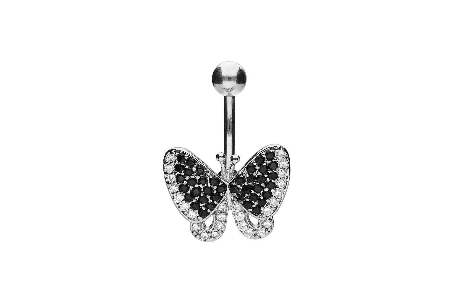 Chirurgenstahl Bananabell mit Brass-Design SCHMETTERLING ++SALE++